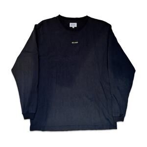 Vintage Beams Black Long Sleeve T-Shirt Embroidered Logo (Mens Size Medium)